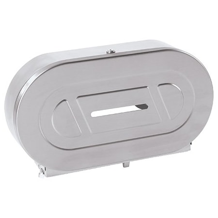 Bsc Preferred Twin Jumbo Bathroom Tissue Dispenser - Steel BUY00443811